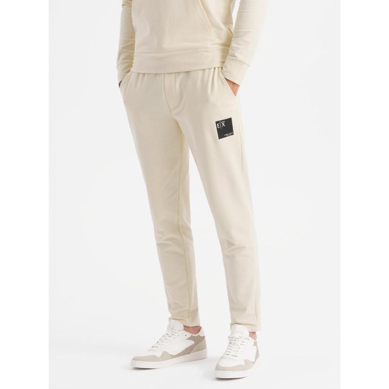 Pánská mikina s kapucí + tepláky – krémová V2 Z107