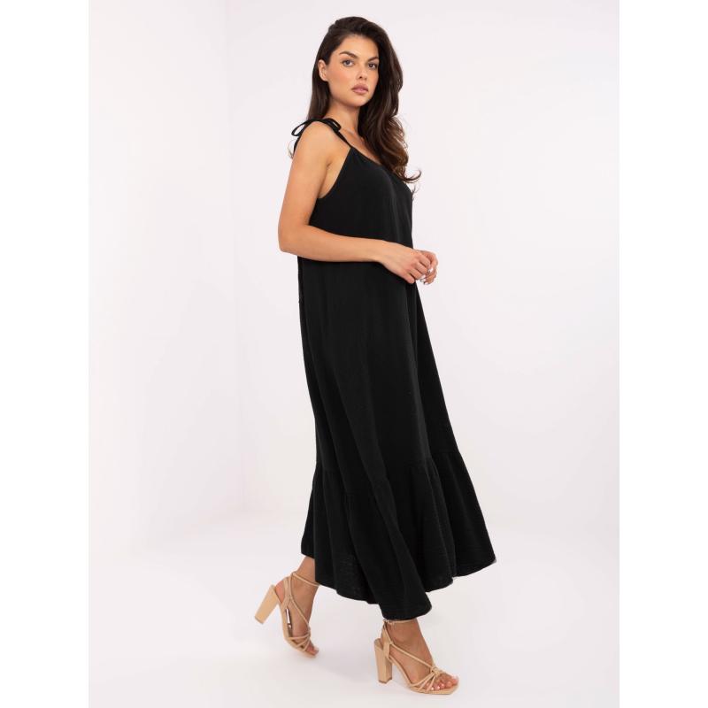 Fekete muszlin midi ruha OCH BELLA