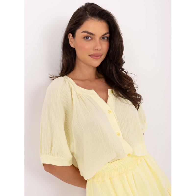 Világossárga muszlin szett inggel OCH BELLA