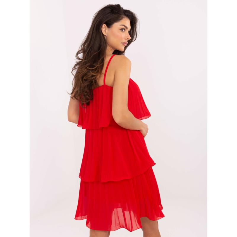 Červené vrstvené společenské šaty OCH BELLA
