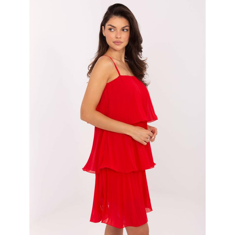 Červené vrstvené společenské šaty OCH BELLA