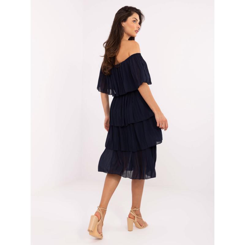 Tengerészkék réteges csíkos ruha OCH BELLA