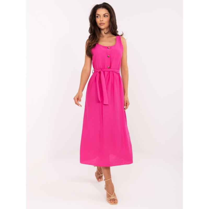 Fukszia nyári ruha viszkózzal