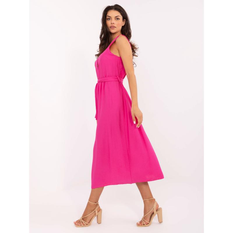 Fukszia nyári ruha viszkózzal