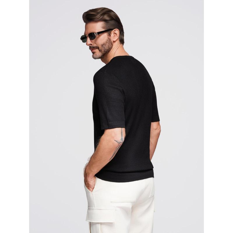 Pamut póló mellkasi és hátsó részen nyomtatással - sötétbézs V2 OM-TSWT-0201 OM-TSWT-0201