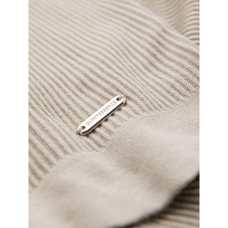 Bavlněné tričko s potiskem na prsou a zádech - tmavě béžové V2 OM-TSWT-0201