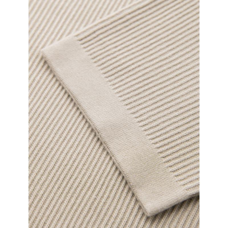 Bavlněné tričko s potiskem na prsou a zádech - tmavě béžové V2 OM-TSWT-0201