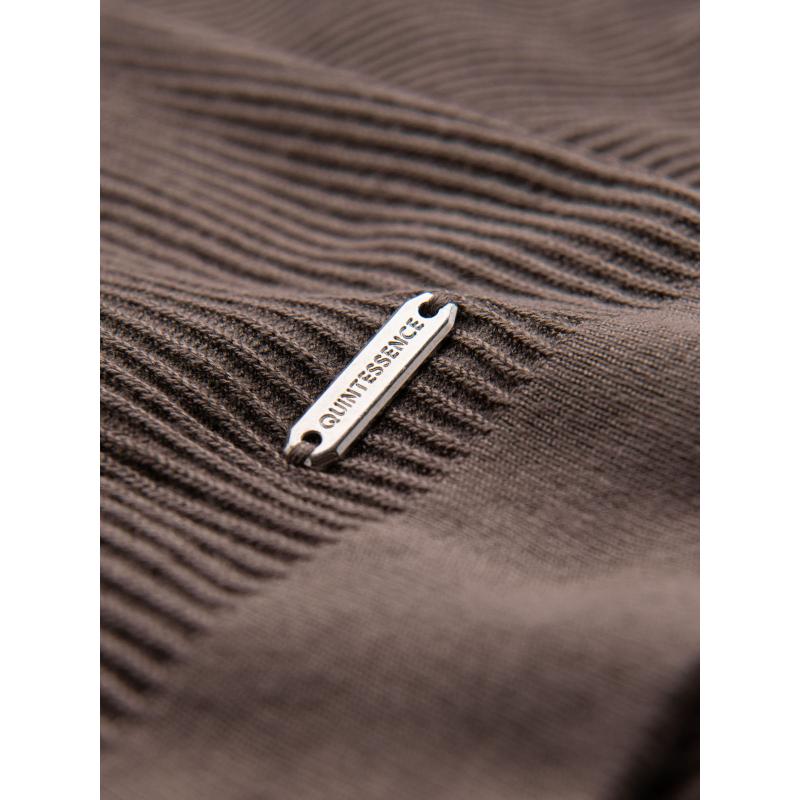 Pamut póló mellkasi és hátsó nyomtatással - sötétbézs V2 OM-TSWT-0201 OM-TSWT-0201