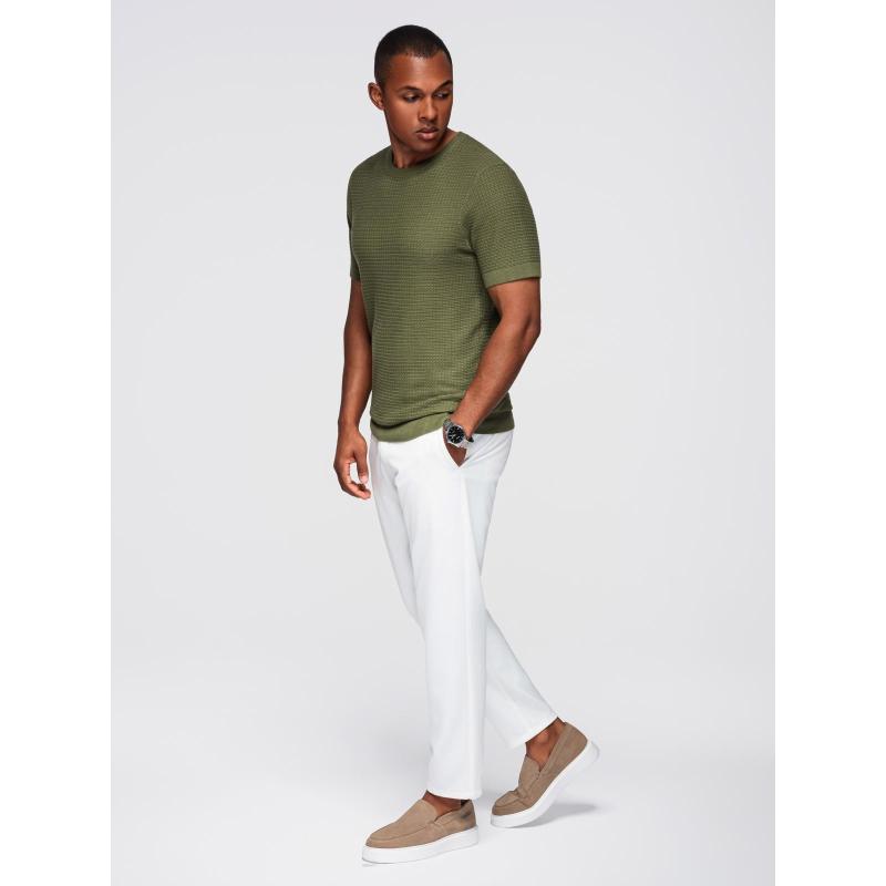 Hosszú, steppelt férfi kabát nagy zsebekkel – fekete V1 OM-JALJ-0308