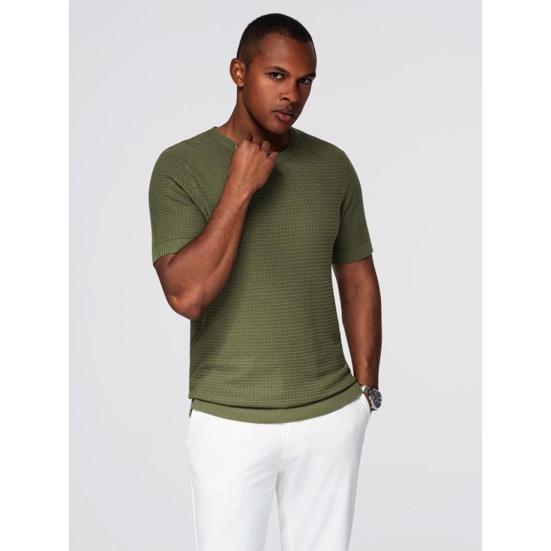 Hosszú, steppelt férfi kabát nagy zsebekkel – fekete V1 OM-JALJ-0308