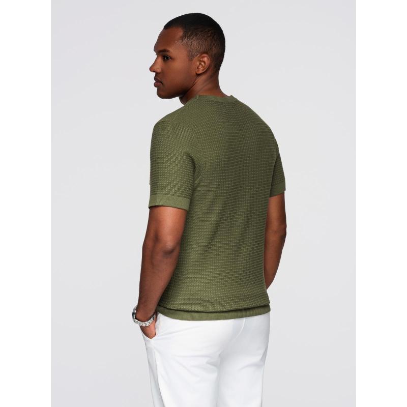 Hosszú, steppelt férfi kabát nagy zsebekkel – fekete V1 OM-JALJ-0308