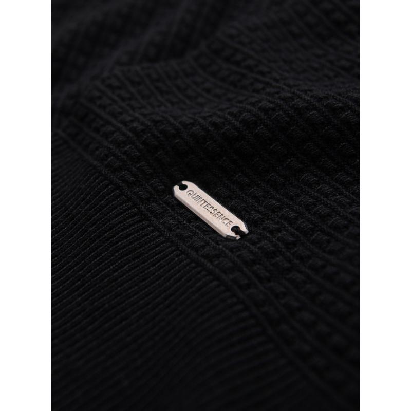 Hosszú, steppelt férfi kabát nagy zsebekkel – bézs V2 OM-JALJ-0308