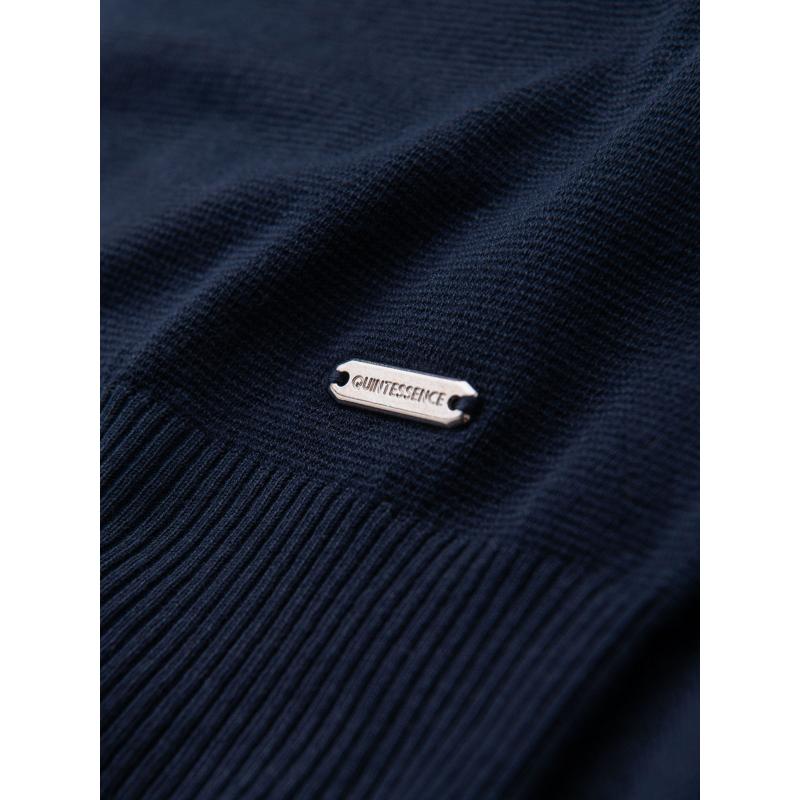 Modern, steppelt férfi kabát kombinált anyagokból – fekete V1 OM-JAHP-0303