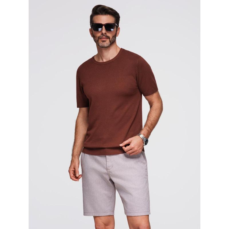 Férfi steppelt kabát levehető kapucnival – kék-piros V1 OM-JALP-0206