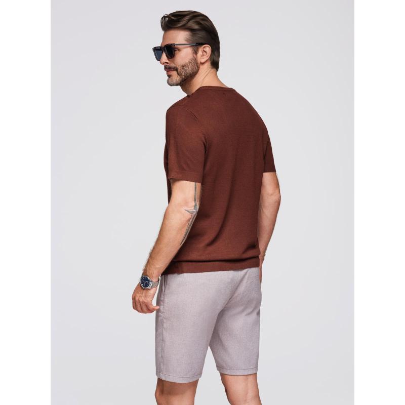 Férfi steppelt kabát levehető kapucnival – kék-piros V1 OM-JALP-0206