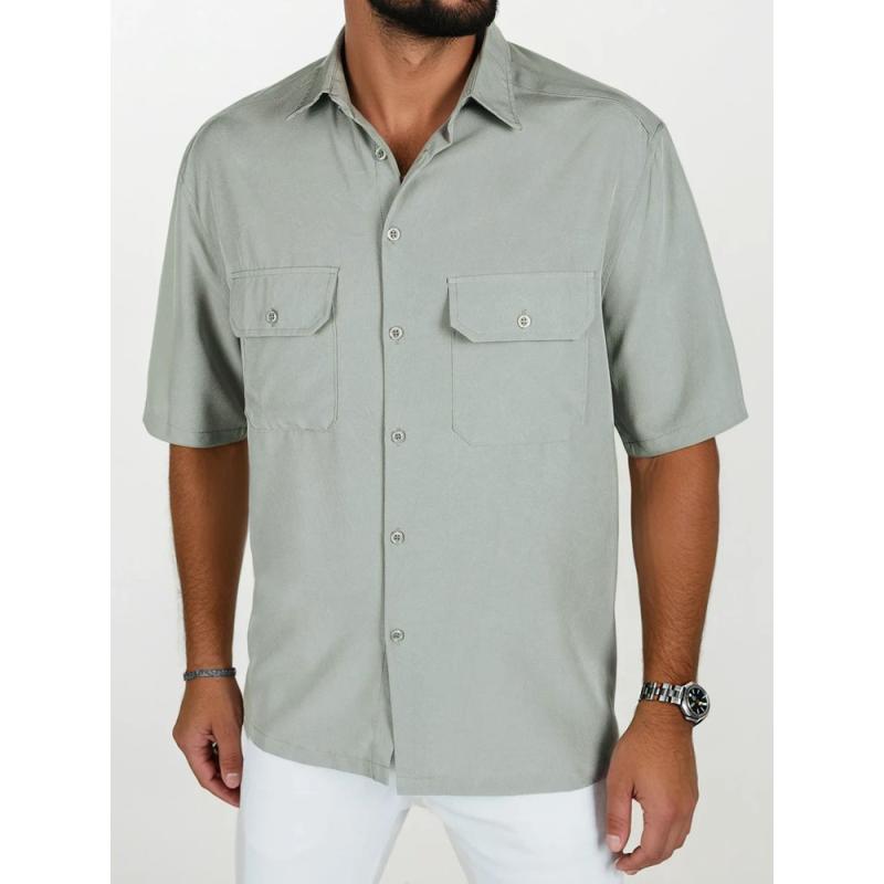 Férfi rövid ujjú ing, szürke