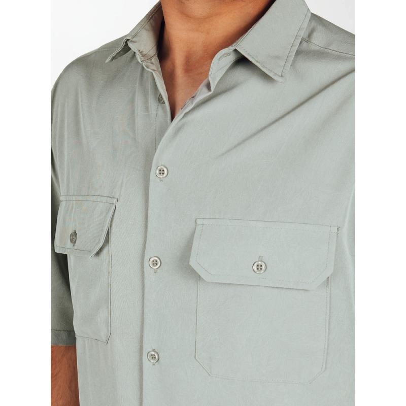 Férfi rövid ujjú ing, szürke