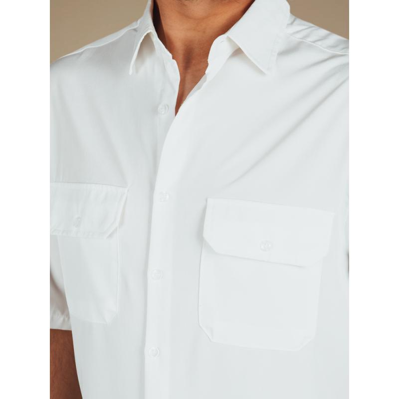 Pánská košile s krátkým rukávem bílá