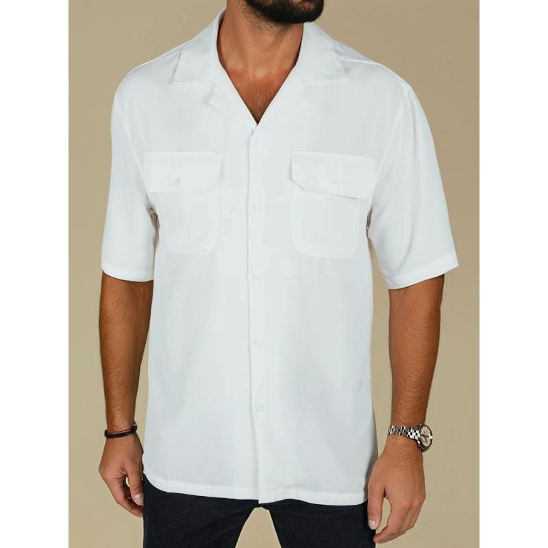 Pánská košile s krátkým rukávem bílá