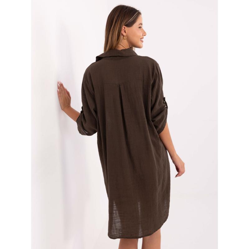 OCH BELLA tmavě hnědé plážové šaty emysinger