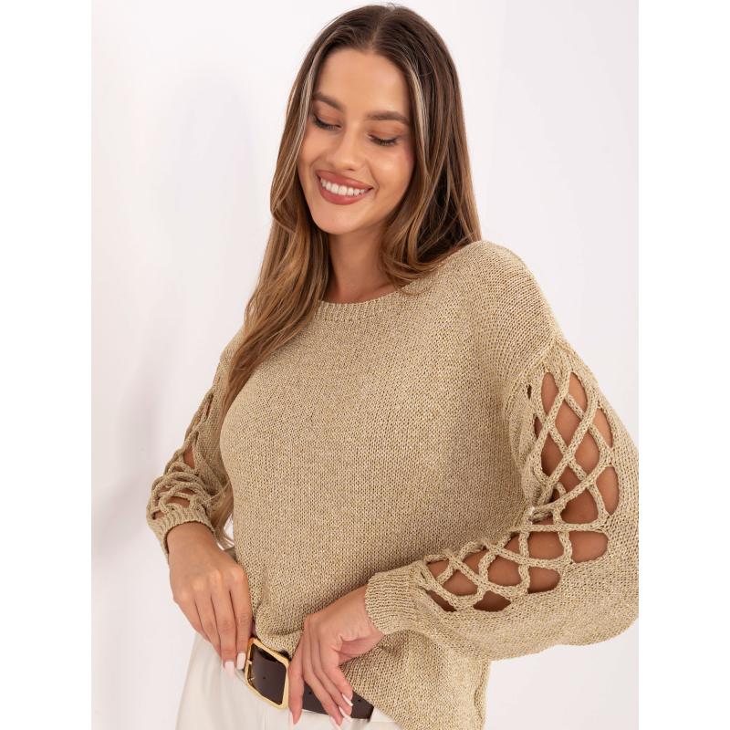 Szürke-rózsaszín hosszú női pulóver rolós nyakkal