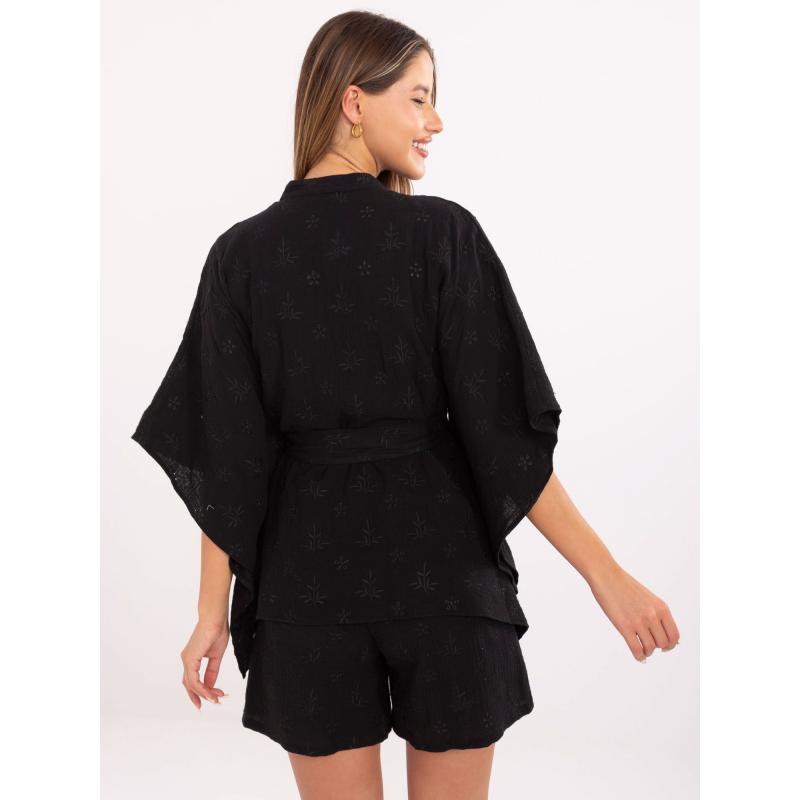 Černý mušelínový letní komplet