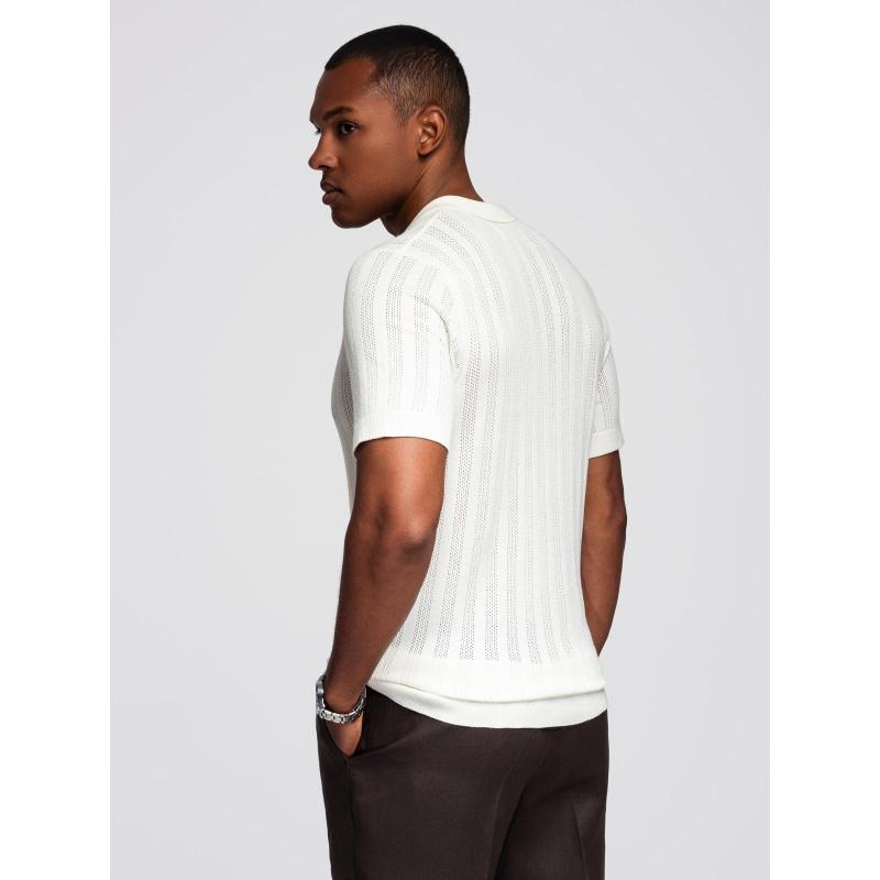 Férfi steppelt kabát levehető kapucnival – grafit-fehér V3 OM-JALP-0206