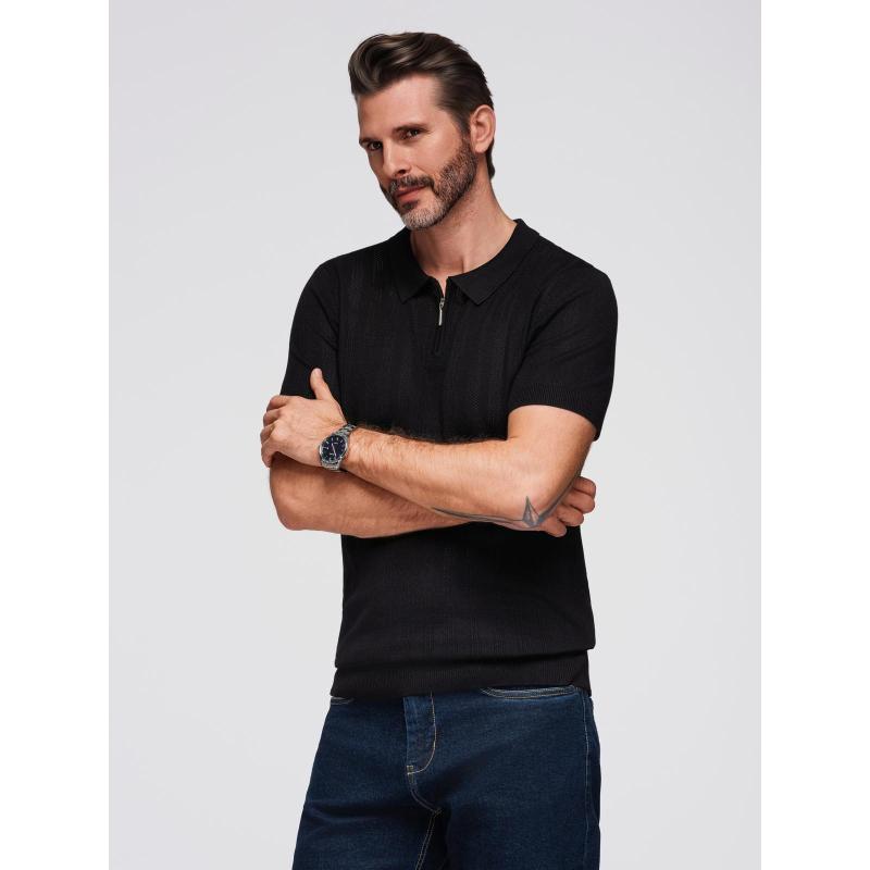 Steppelt bomberdzseki kapucnival és kötött ujjakkal – fekete V1 OM-JALP-0298