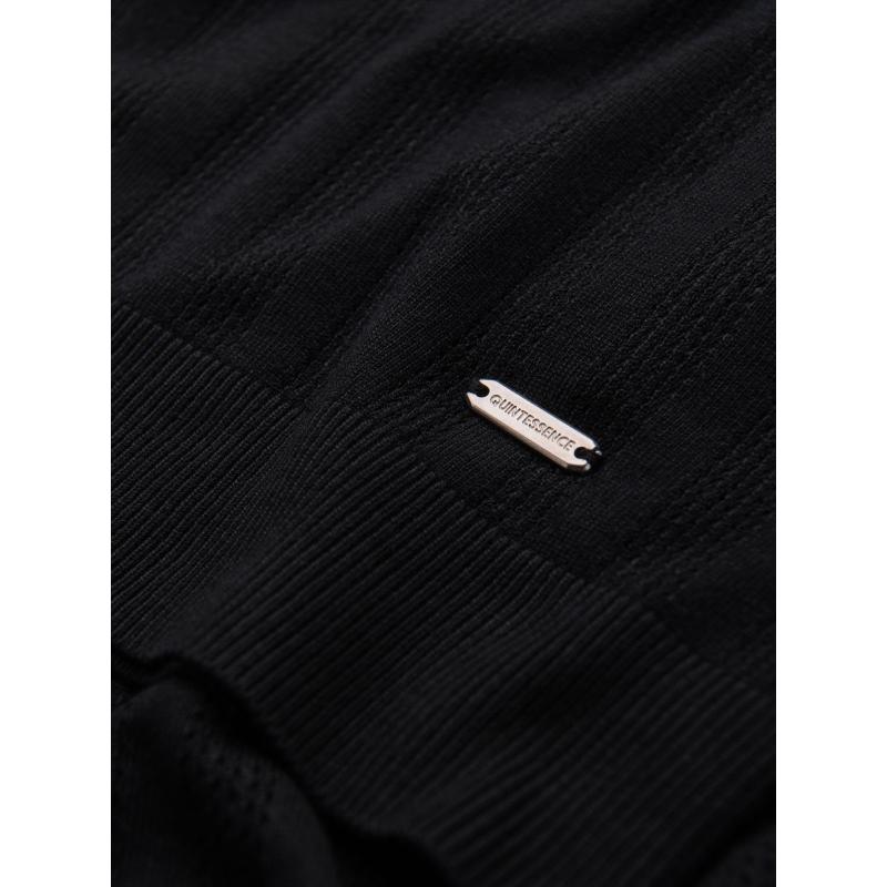 Steppelt bomberdzseki kapucnival és kötött ujjakkal – fekete V1 OM-JALP-0298