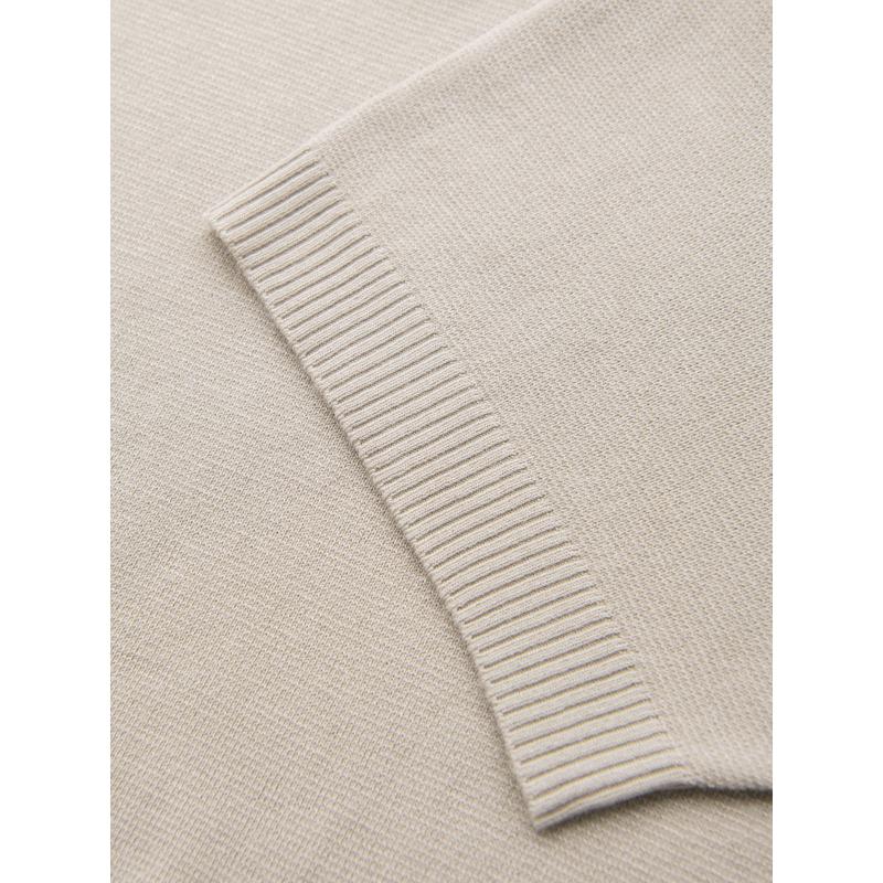 Férfi kabát magas gallérral és aszimmetrikus gombolással – szürke melange V1 OM-COWC-0141