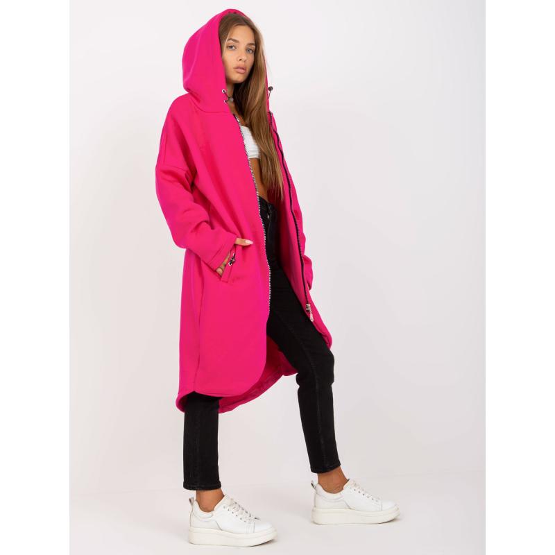 Fukszia színű alap pulóver kapucnival Tina RUE PARIS