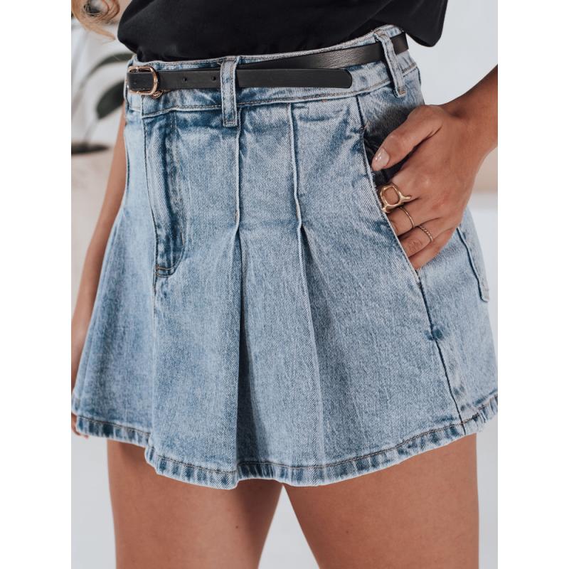 Dámská džínová sukně-kraťasy VIBEGIRL modrá