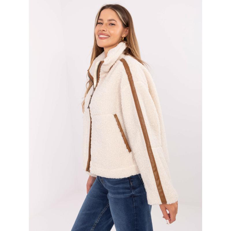 Svetlo béžová bunda s vysokým golierom SUBLEVEL