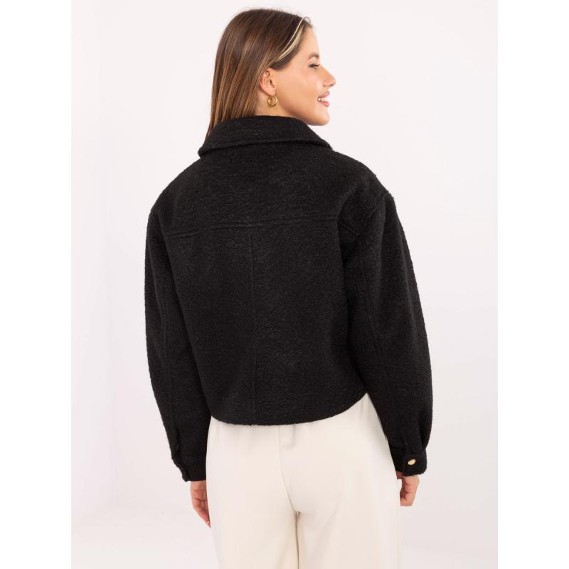 Čierna bouclé bunda SUBLEVEL