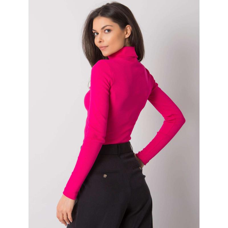 Világos lila pulóver copfokkal és hosszú ujjúval