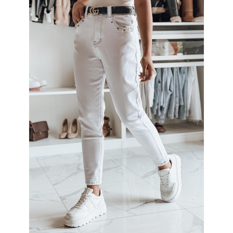 Női LIKEMELOO mom fit farmernadrág, fehér