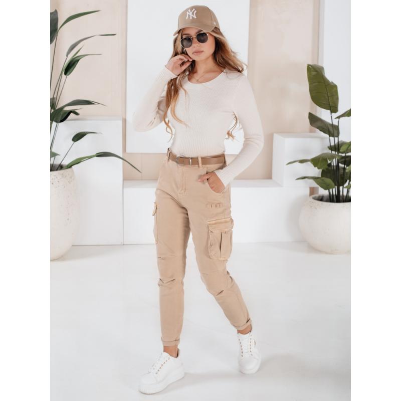 Dámské cargo kalhoty CARGOIF světle béžové