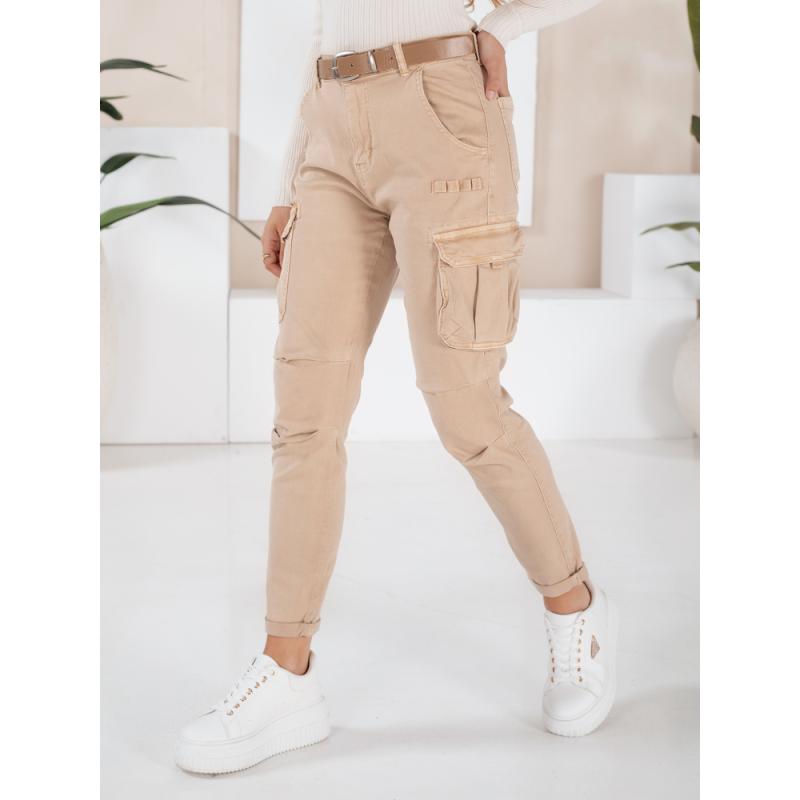 Dámské cargo kalhoty CARGOIF světle béžové