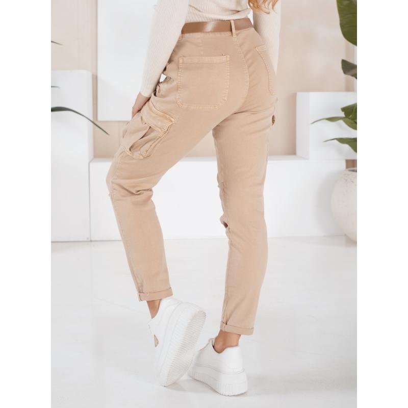 Dámské cargo kalhoty CARGOIF světle béžové