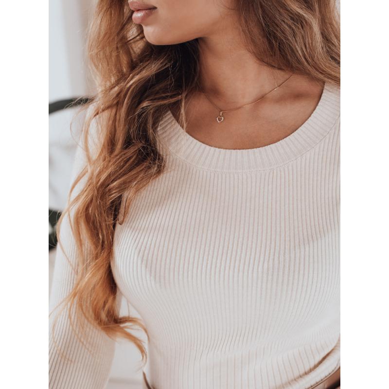 Dámský pruhovaný svetr NOLVIE ecru