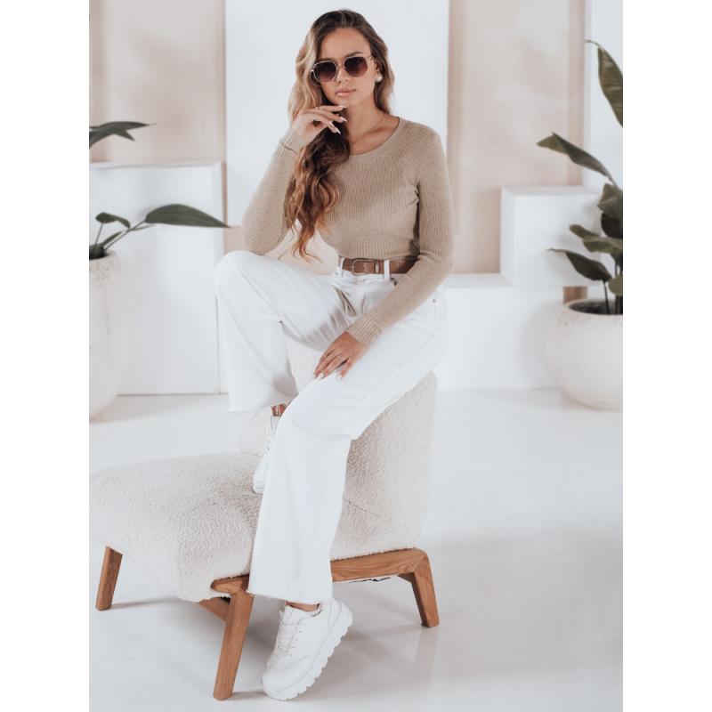 Dámský pruhovaný svetr NOLVIE béžový