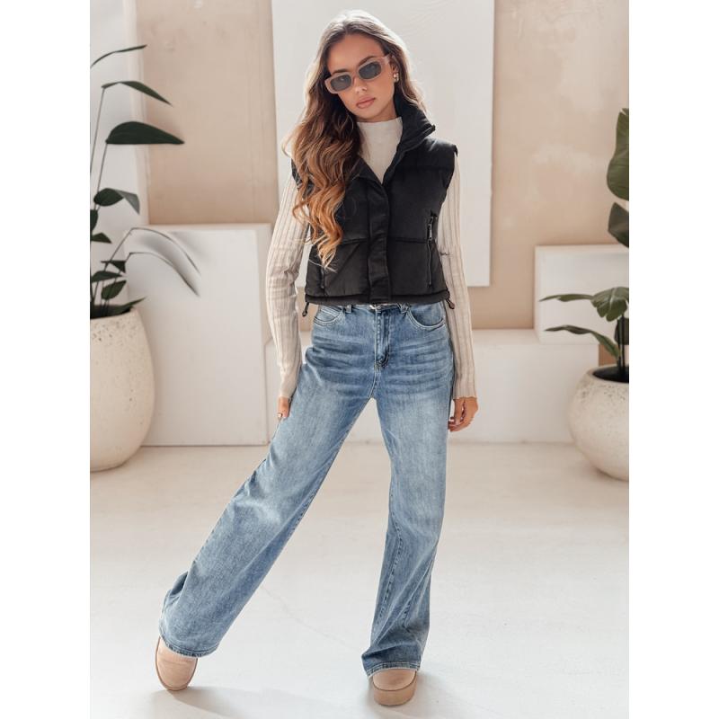 Női steppelt mellény fekete