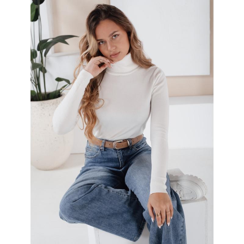 Dámský svetr s rolákem VANORIA bílý