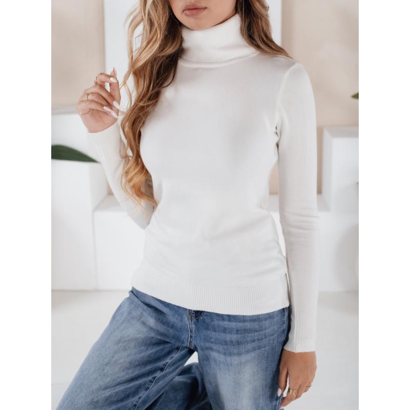 Dámský svetr s rolákem VANORIA bílý