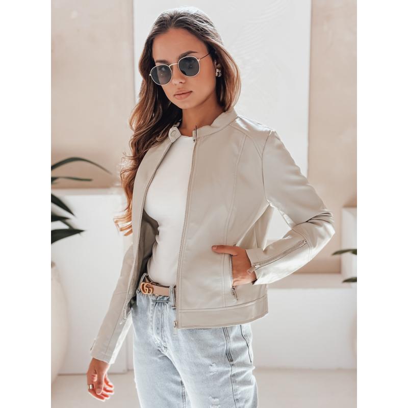 Dámská kožená bunda LOVEBIKER šedá