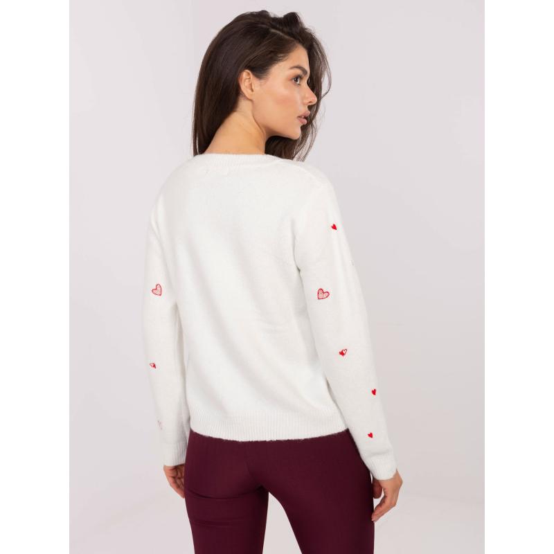 Ekru gyapjú pulóver