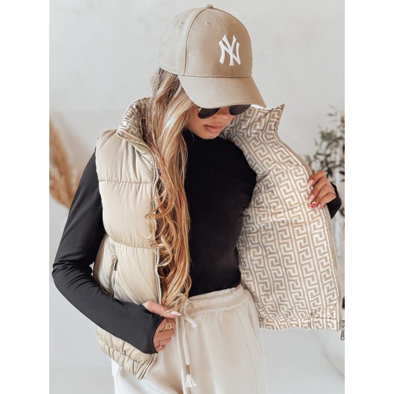 URBANELLE női steppelt mellény, bézs