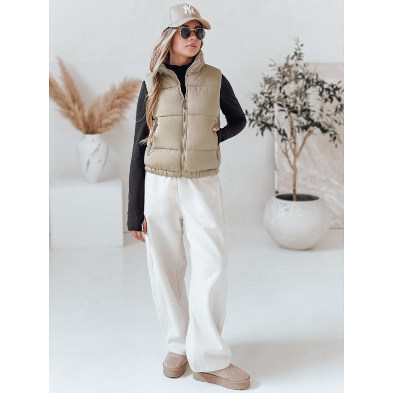 URBANELLE női steppelt mellény, bézs