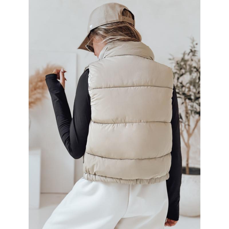 URBANELLE női steppelt mellény, bézs