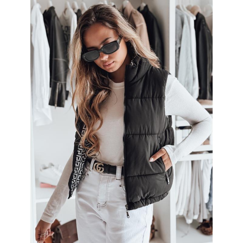 URBANELLE női steppelt mellény, fekete